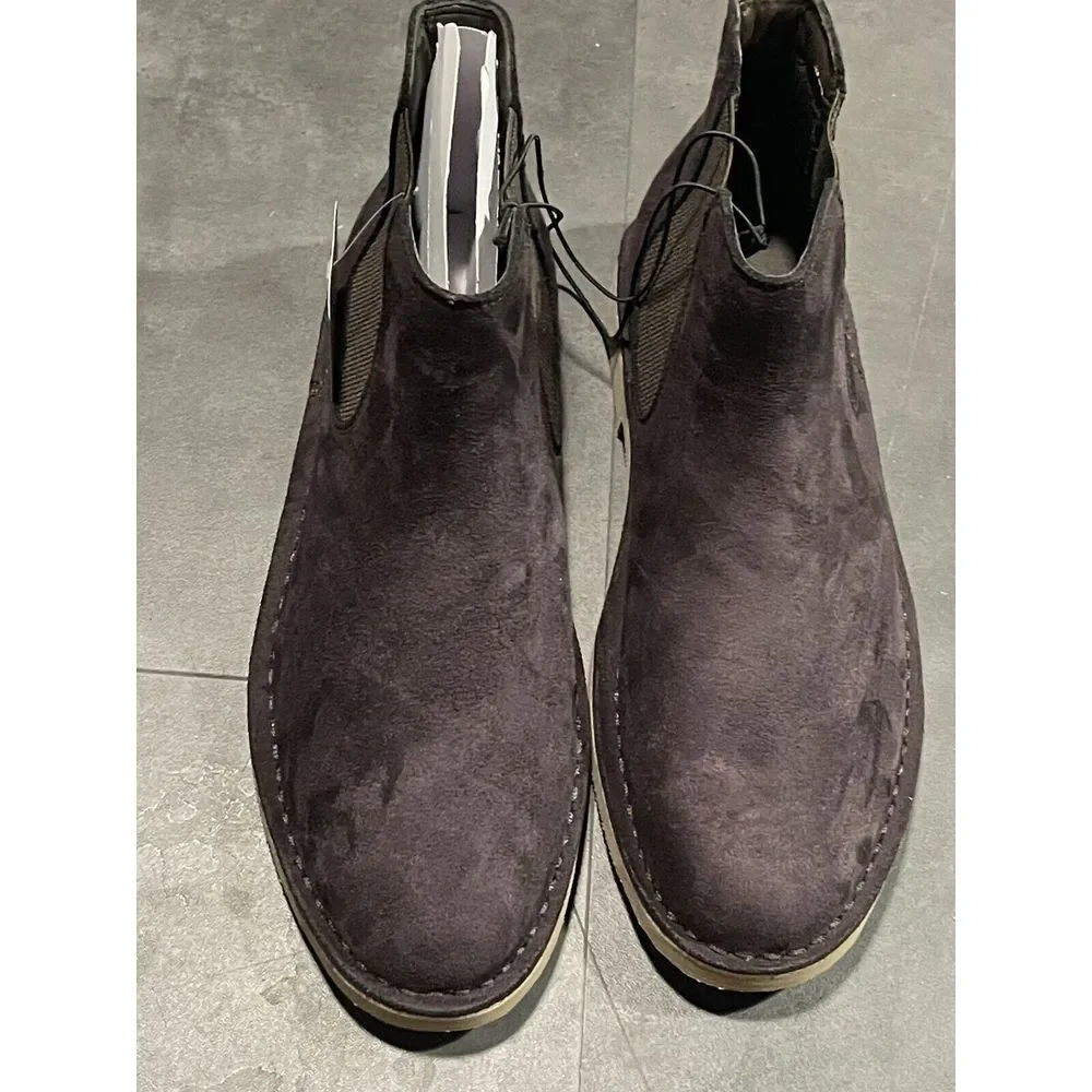 Mutual Weave Men's‎ 10.5M Wells Flat Heel Chelsea Boots Dark Brown *NEW